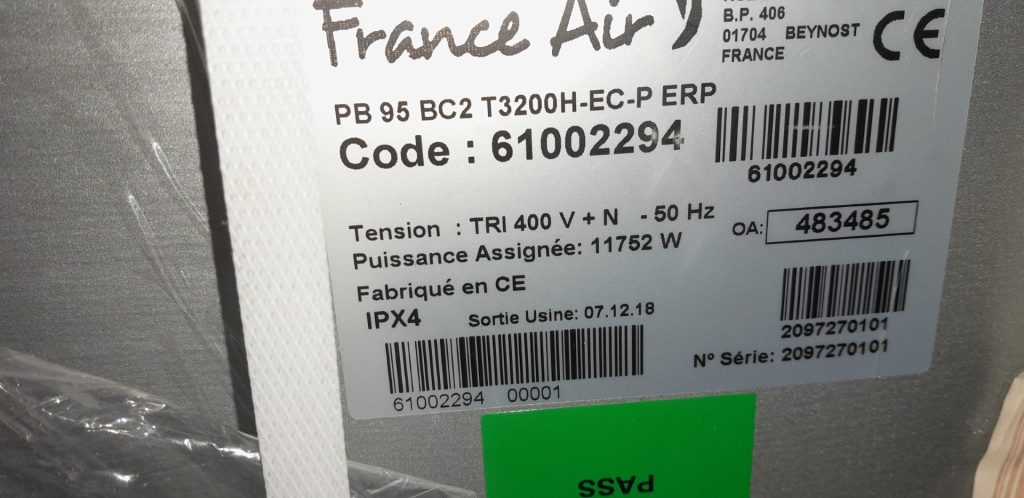 Centrale de traitement d'air Neuve