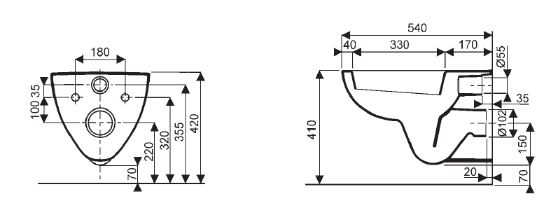 Cuvette suspendue Allia Prima