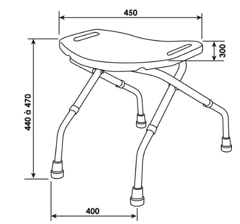Tabourets de douche pliables