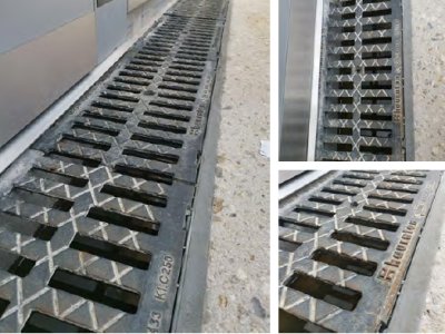 Grille de caniveau fonte