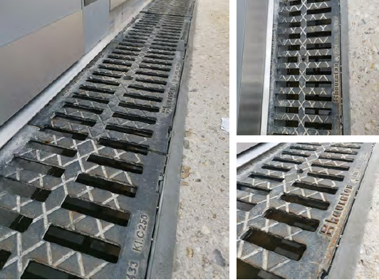 Grille de caniveau fonte